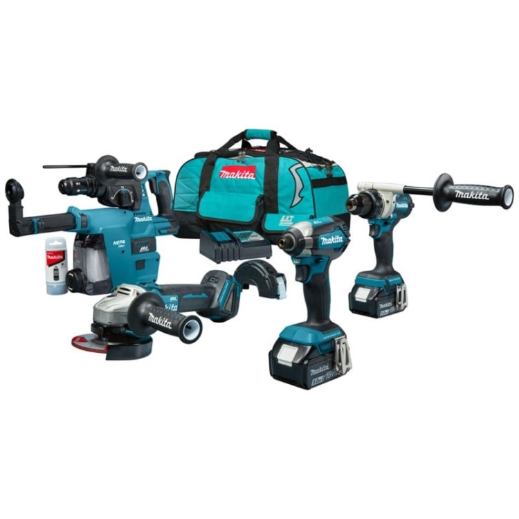 ZESTAW COMBO 18V LXT DGA504+DDF492+DTD153+DHR243 2*5.0AH