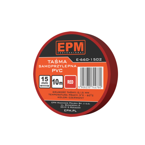 TAŚMA IZOLACYJNA 15MM*10M CZERWONA