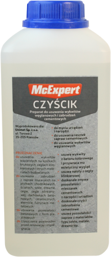 CZYŚCIK DO ZAPRAW MURARSKICH NA NARZĘDZIACH 1L
