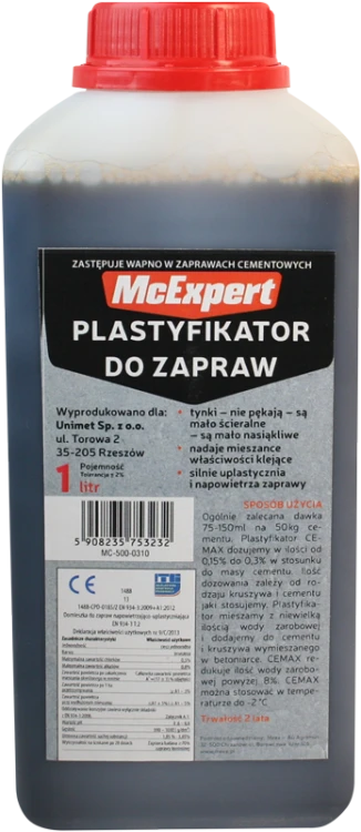PLASTYFIKATOR DO ZAPRAW ZASTĘPUJĄCY WAPNO 1L
