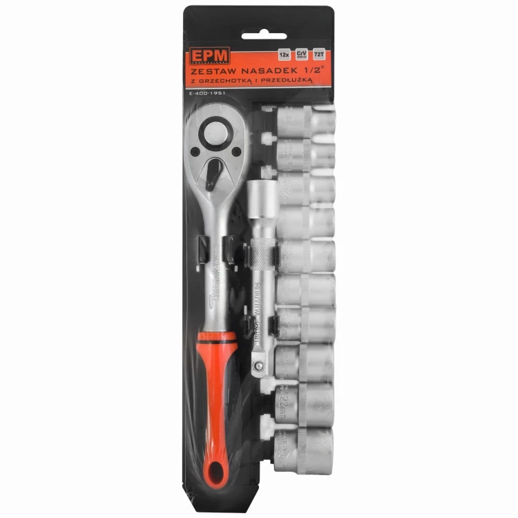 ZESTAW KLUCZY NASADOWYCH 1/2'' 12 CZĘŚCI